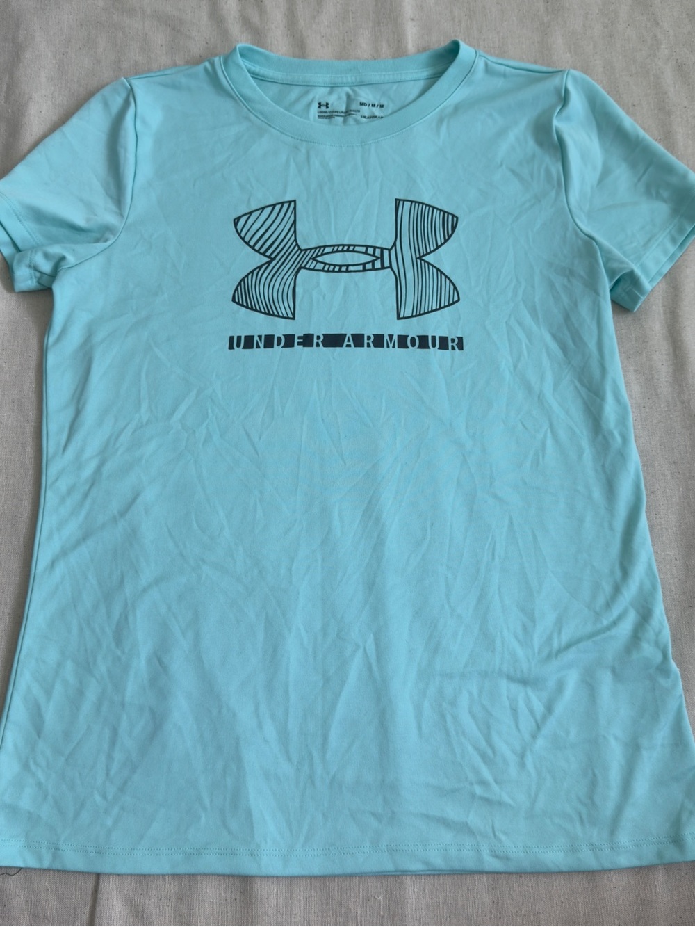 Under Armour Women's Aqua Short Sleeve Logo Tee